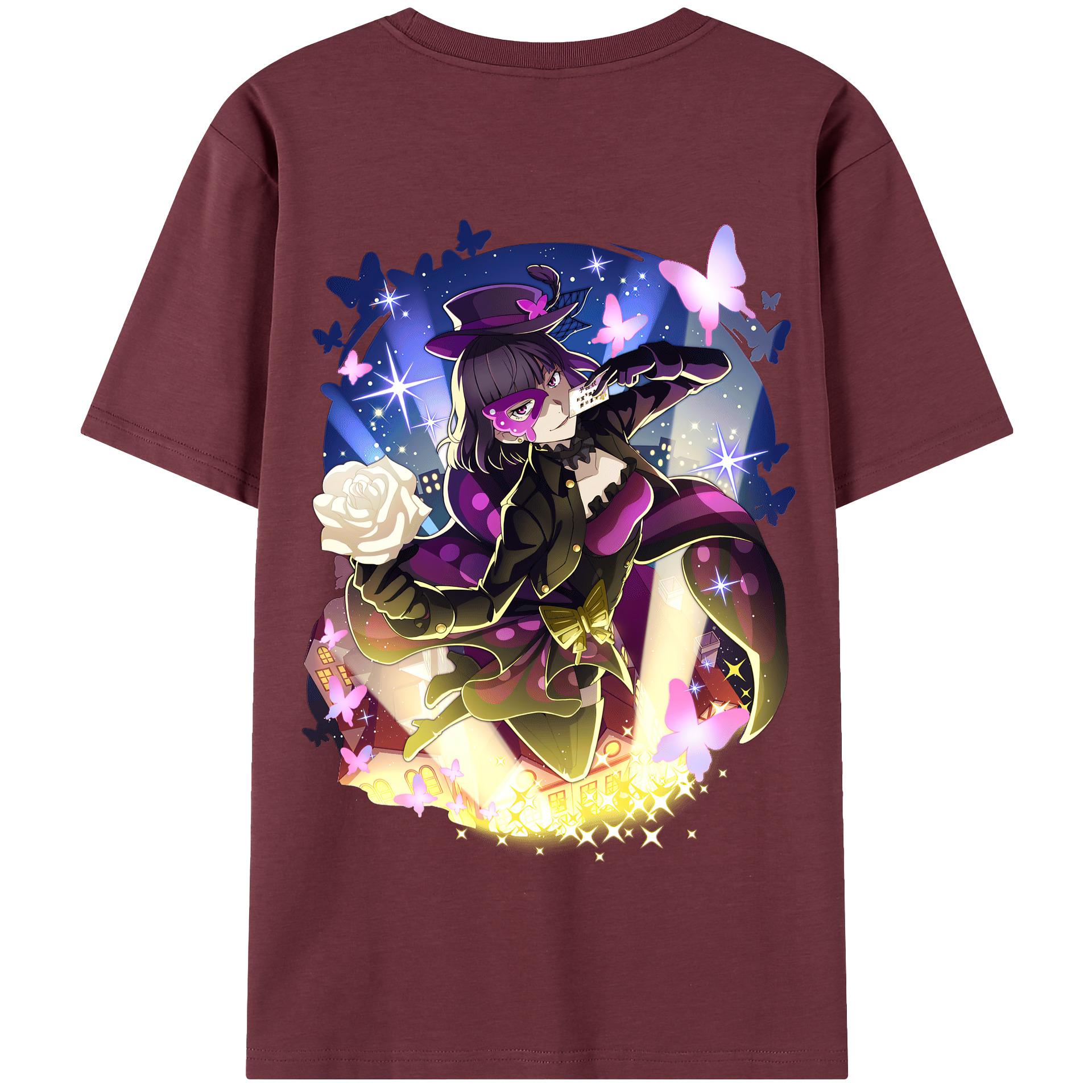 （画像用） 文豪ストレイドッグス Bungo Stray Dogs 綿100％半袖Tシャツ（背面プリント）